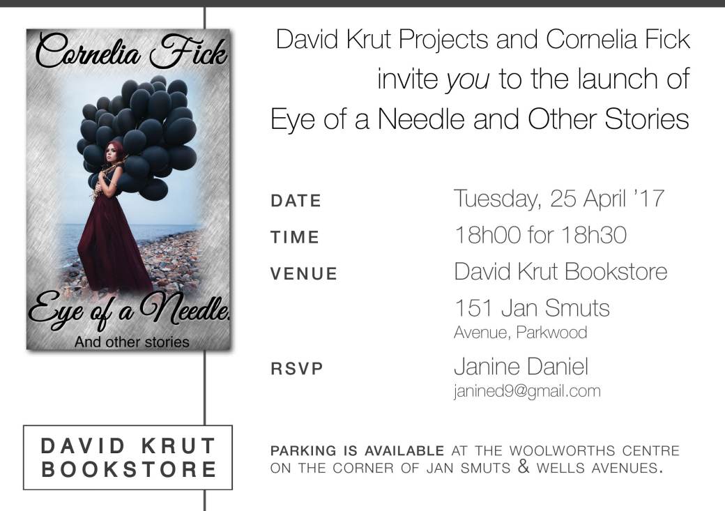 Eye of a Needle Book Launch Invitation